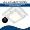 Broan-NuTone FG600S LED Lighted Grille Upgrade for Bathroom Ventilation Fans, Easy Installation , DIY, White, Square(10.25 in W x 9.75 in L)