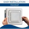 Broan-NuTone FG600S LED Lighted Grille Upgrade for Bathroom Ventilation Fans, Easy Installation , DIY, White, Square(10.25 in W x 9.75 in L)