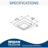 Broan-NuTone FG600S LED Lighted Grille Upgrade for Bathroom Ventilation Fans, Easy Installation , DIY, White, Square(10.25 in W x 9.75 in L)