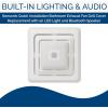 Broan-NuTone FG800SPK Bluetooth Speaker Bathroom Exhaust Grille Cover with LED Light,