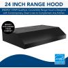 Broan-NuTone MTR1303WW Mantra 30-Inch 350 MAX Blower CFM 1.5 Sones White Range Hood(Black)