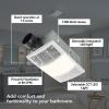 Broan-NuTone Non-Lit PowerHeat Bathroom Exhaust Fan and Heater, 80 CFM, 1.5 Sones, White(80 CFM)