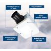 Broan-NuTone® Roomside Series Humidity Sensing Bathroom Exhaust Fan w/LED Light, 80 CFM, ENERGY STAR®(Lit)