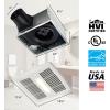 Broan-Nutone AE80BL InVent Series Single-Speed Fan with LED Light, Ceiling Room-Side Installation Bathroom Exhaust Fan, ENERGY STAR Certified, 0.7 Sones, , White , 80 CFM 0.7 Sones(110 CFM 1.0 Sones)