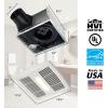 Broan-Nutone AE80BL InVent Series Single-Speed Fan with LED Light, Ceiling Room-Side Installation Bathroom Exhaust Fan, ENERGY STAR Certified, 0.7 Sones, , White , 80 CFM 0.7 Sones(80 CFM .7 Sones)