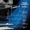 EVOLVE Premium Bathroom Exhaust Fan w/Light and Continuous Run, 50-80-110 Selectable CFM(Lit)