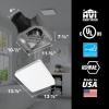 EVOLVE Premium Bathroom Exhaust Fan w/Light and Continuous Run, 50-80-110 Selectable CFM(Lit)