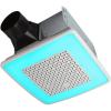 Broan-NuTone ChromaComfort Bathroom Exhaust Fan with Bluetooth Speaker, Powerful 110CFM/1.5 Sones, 24-color LED Light, SPK110RGBL, Wall Switch(Chroma)