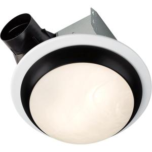 Broan NuTone Roomside Series 80 CFM Traditional Decorative Exhaust Fan for Bathrooms, Ventilation Bath Fan with Light, Matte Black(80 CFM)