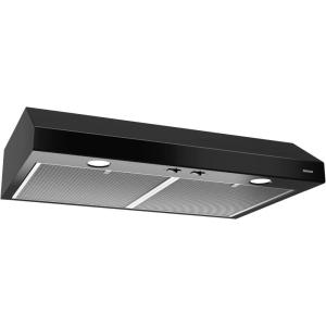 Broan-NuTone 30-Inch Black Under Cabinet Range Hood- Trusted Quiet Power with 350 CFM, 1.5 Sones for Effective Everyday Kitchen Ventilation(Black)