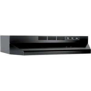 Broan-NuTone 413001 Non-Ducted Ductless Range Hood with Lights Exhaust Fan for Under Cabinet, 30-Inch, White(Black)