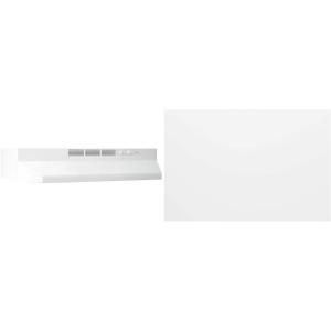 Broan-NuTone 413001 Non-Ducted Ductless Range Hood with Lights Exhaust Fan for Under Cabinet, 30-Inch, White(White+ Reversible White/Almond)