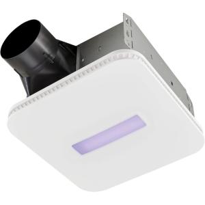 Broan-NuTone AR110LKVV SurfaceShield Vital Vio Powered Exhaust Vent LED White Light & Violet Light, 110 CFM, White(Light)