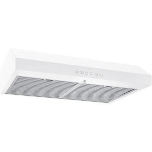Broan-NuTone BCSQ130SS Three-Speed Glacier Under-Cabinet Range Hood with LED Lights ADA Capable, 1.5 Sones, 375 Max Blower CFM, 30-Inch, Stainless Steel(Black Stainless)