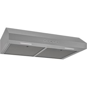 Broan-NuTone BCSQ130SS Three-Speed Glacier Under-Cabinet Range Hood with LED Lights ADA Capable, 1.5 Sones, 375 Max Blower CFM, 30-Inch, Stainless Steel(Stainless Steel)