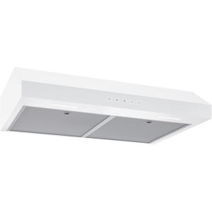 Broan-NuTone BCSQ130SS Three-Speed Glacier Under-Cabinet Range Hood with LED Lights ADA Capable, 1.5 Sones, 375 Max Blower CFM, 30-Inch, Stainless Steel(White)