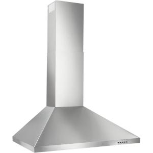 Broan-NuTone BW5030SSL Stainless Steel LED 30-inch Wall-Mount Convertible Chimney-Style Range Hood with 3-Speed Exhaust Fan and Light(30-Inch)