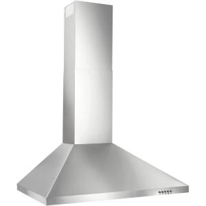 Broan-NuTone BW5030SSL Stainless Steel LED 30-inch Wall-Mount Convertible Chimney-Style Range Hood with 3-Speed Exhaust Fan and Light(36-Inch)