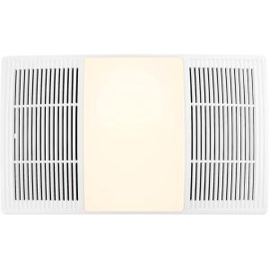 Broan-NuTone FG110HBS Heater Upgrade Grille with Dimmable LED and Color Adjustable CCT Lighting Bath Fan Exhaust Cover, 110 CFM, White(110 CFM)