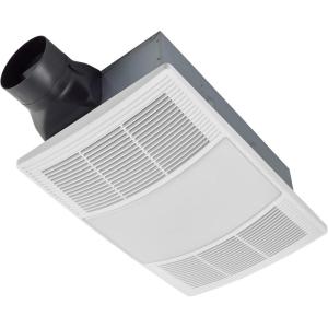 Broan-NuTone Non-Lit PowerHeat Bathroom Exhaust Fan and Heater, 80 CFM, 1.5 Sones, White(110 CFM)