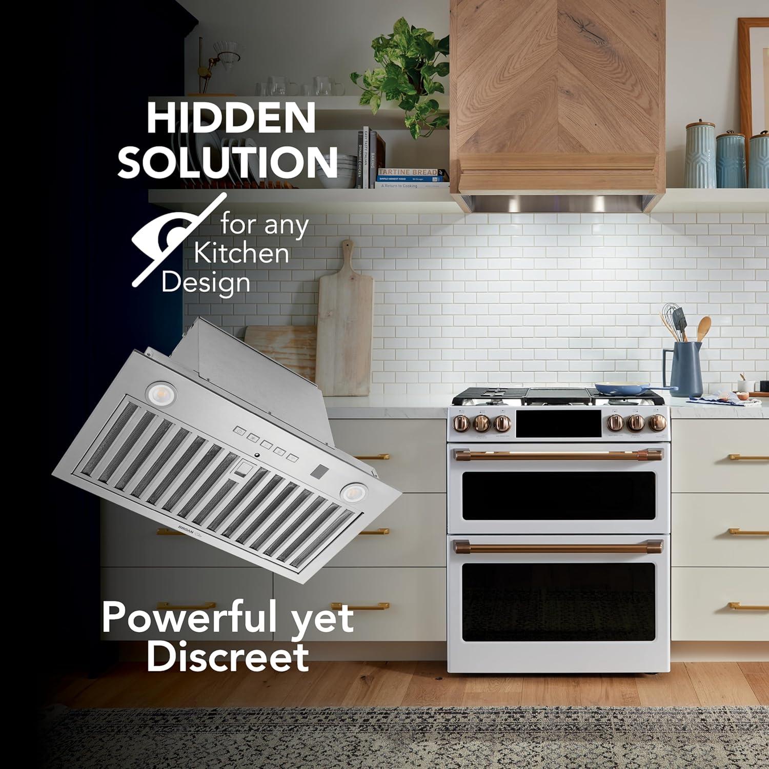 image:imageBroan NuTone 21Inch Custom Range Hood Power Pack Insert wSmartSense Auto Operation amp Voice Control Stainless Steel