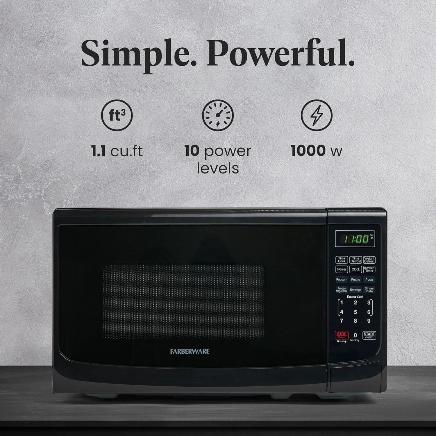 image:imageBroanNuTone 30Inch 375 CFM Range Hood Bundle with Farberware 07 Cu Ft 700W Countertop Microwave Black