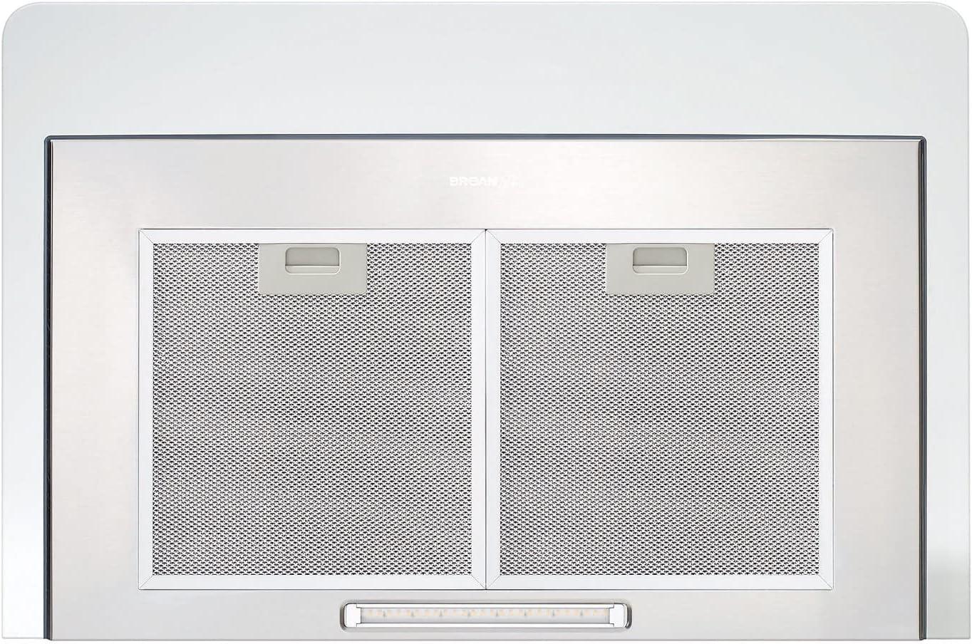 image:imageBroanNuTone 30inch WallMount Convertible ChimneyStyle Range Hood with 3Speed Exhaust Fan and Light 460 Max Blower CFM Stainless SteelStainless Steel