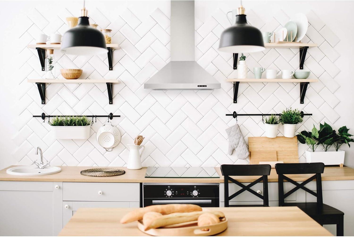 image:imageBroanNuTone 36inch WallMount Convertible ChimneyStyle Pyramidal Range Hood with 3Speed Exhaust Fan and Light 460 Max Blower CFM Stainless SteelStainless Steel