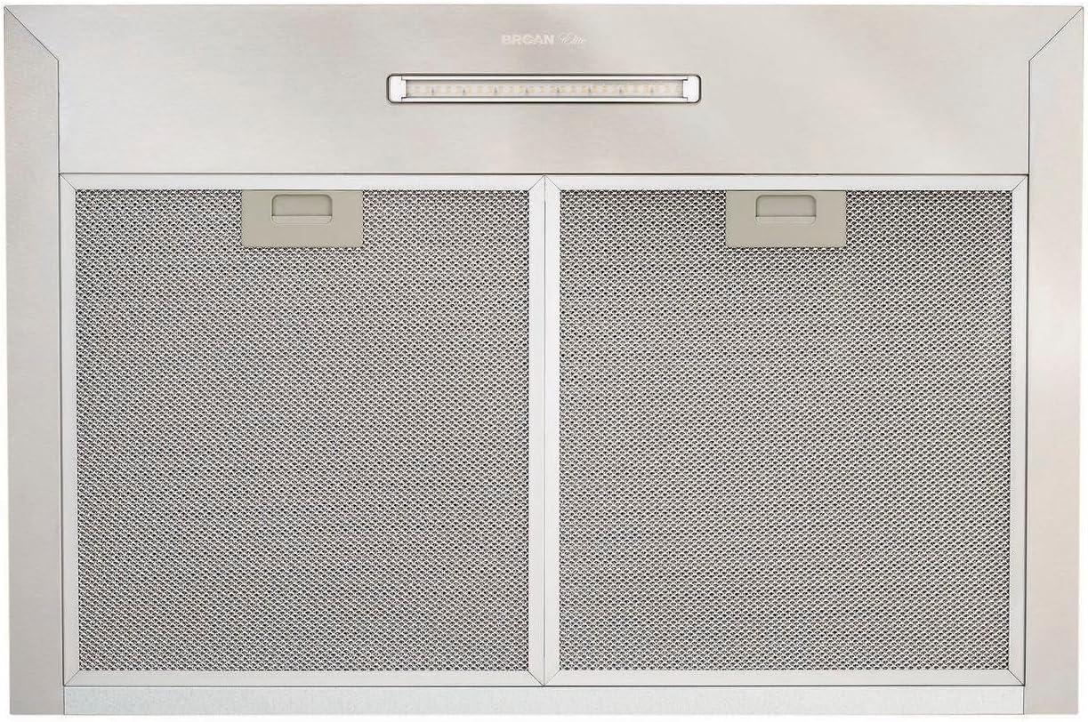 image:imageBroanNuTone 36inch WallMount Convertible ChimneyStyle Pyramidal Range Hood with 3Speed Exhaust Fan and Light 460 Max Blower CFM Stainless SteelStainless Steel