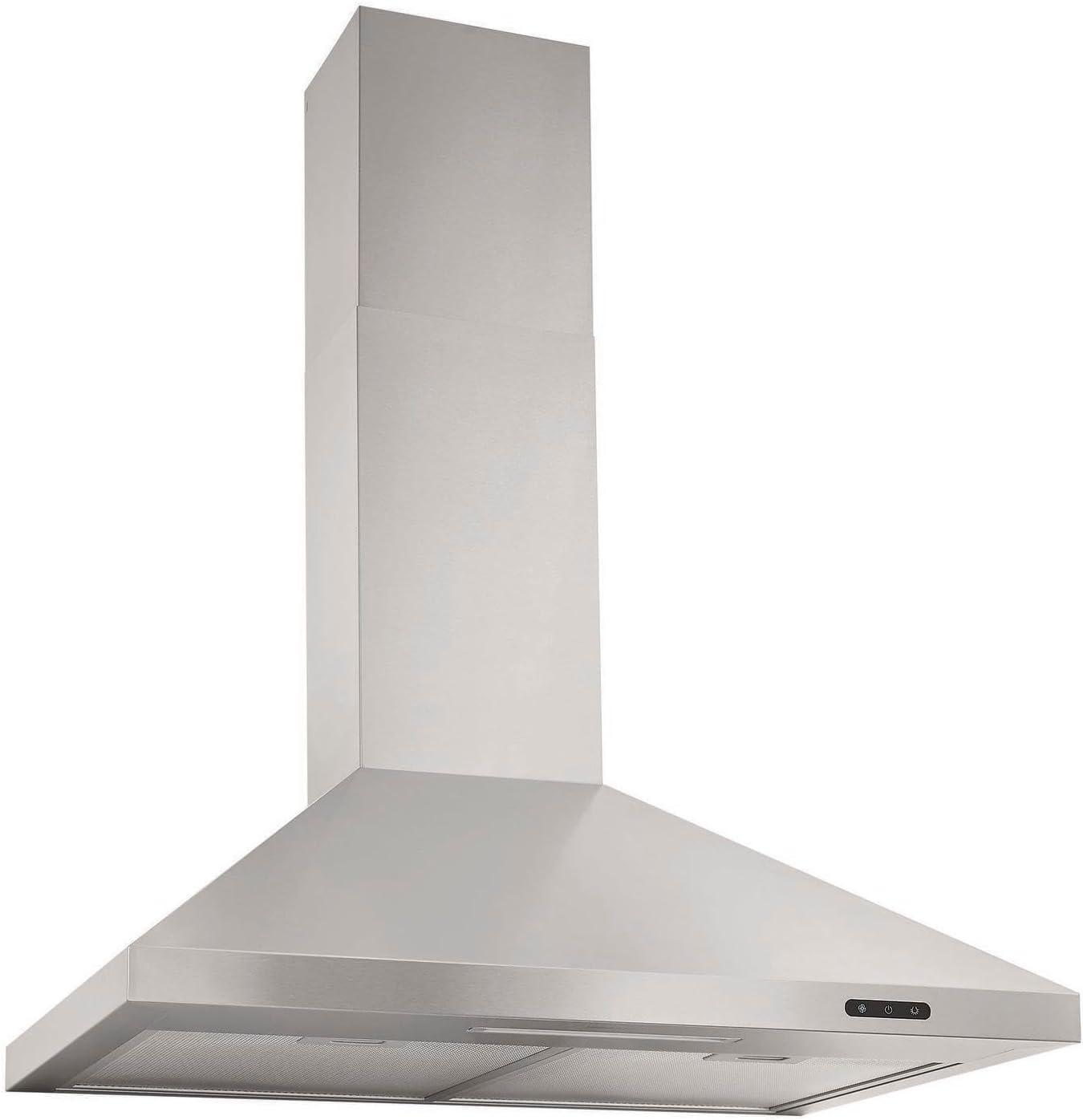 image:imageBroanNuTone 36inch WallMount Convertible ChimneyStyle Pyramidal Range Hood with 3Speed Exhaust Fan and Light 460 Max Blower CFM Stainless SteelStainless Steel