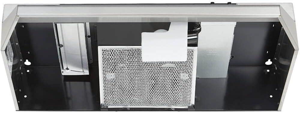 image:imageBroanNuTone 462423 24inch UnderCabinet 4Way Convertible Range Hood with InfiniteSpeed Exhaust Fan and Light BlackStainless Steel