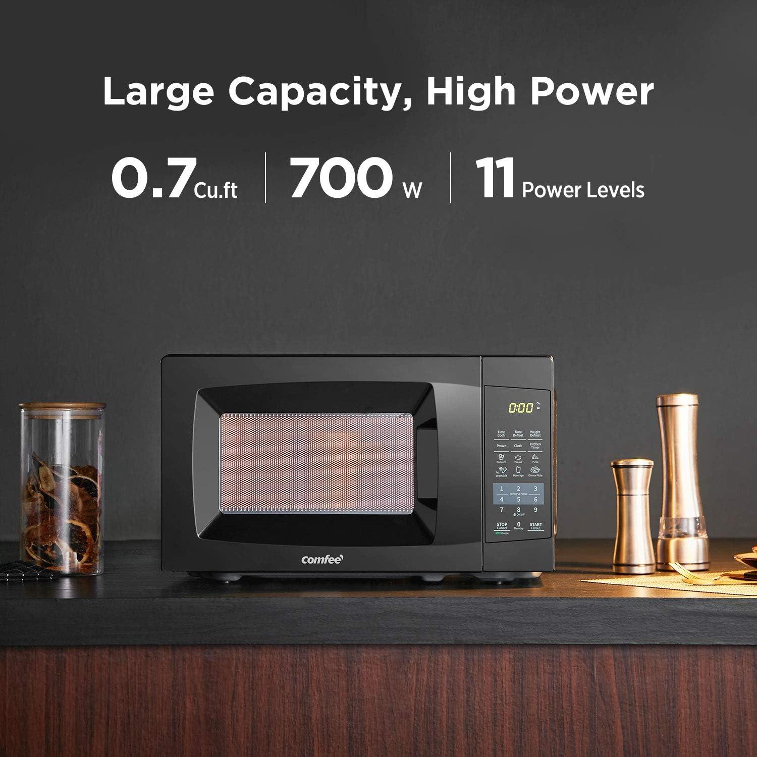 image:imageBroanNuTone BCSQ130SS ThreeSpeed Glacier UnderCabinet Range Hood with LED Lights ADA Capable amp COMFEE EM720CPLPMB Countertop Microwave Oven with Sound OnOff