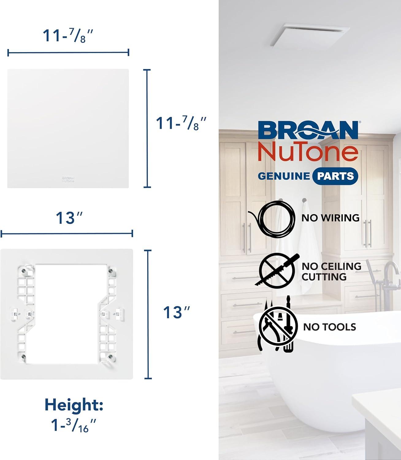 image:imageBroanNuTone RCM700 Magnetic Universal CleanCover Bath Fan Replacement Grille