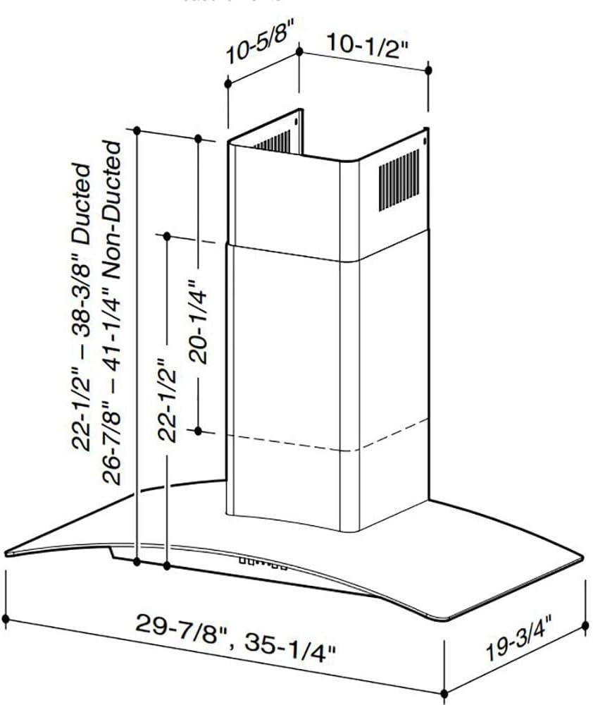 image:imageBroanNutone EW5636SS 36Inch 500 CFM Stainless Steel Range Hood
