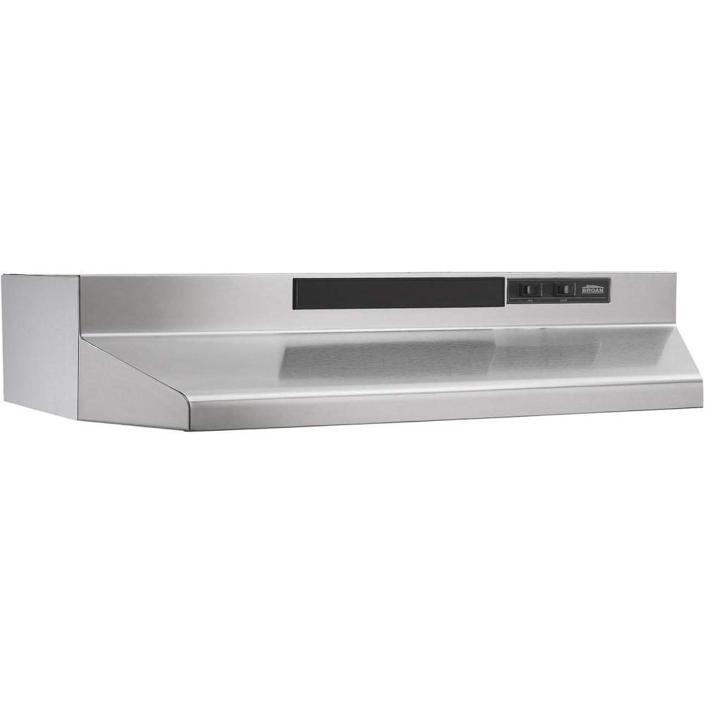 image:imageBroanNuTone 30Inch Fingerprint Resistant Convertible UnderCabinet Range Hood 230 Max Blower CFM 30 Stainless Finish with PrintGuardStainless Steel