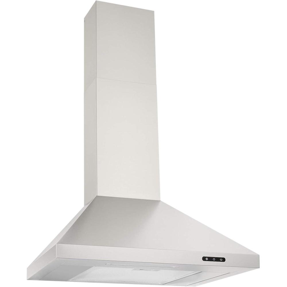 image:imageBroanNuTone 36inch WallMount Convertible ChimneyStyle Pyramidal Range Hood with 3Speed Exhaust Fan and Light 460 Max Blower CFM Stainless SteelStainless Steel