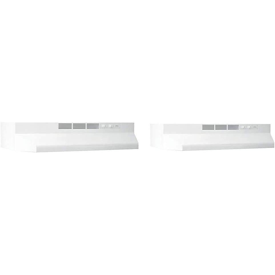 image:imageBroanNuTone 412401 NonDucted UnderCabinet Ductless Range Hood Insert 24Inch White amp 413001 NonDucted UnderCabinet Ductless Range Hood Insert 30Inch White