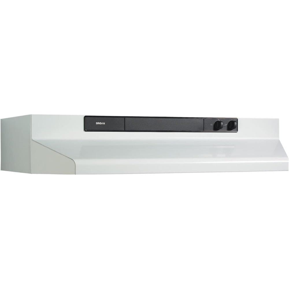 image:imageBroanNuTone 462423 24inch UnderCabinet 4Way Convertible Range Hood with InfiniteSpeed Exhaust Fan and Light BlackWhite