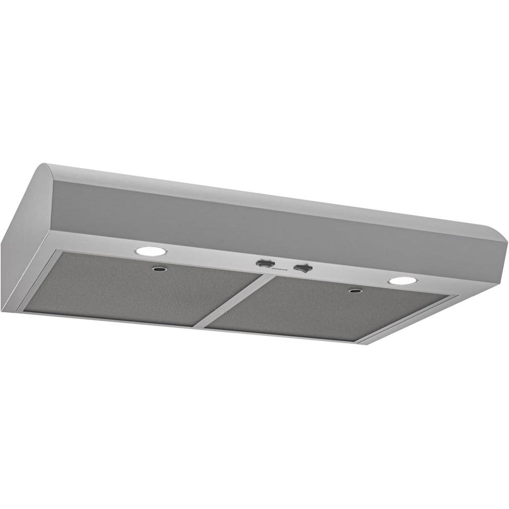 image:imageBroanNuTone BCDJ130WH Glacier 30inch UnderCabinet 4Way Convertible Range Hood with 3Speed Exhaust Fan and Light WhiteStainless Steel