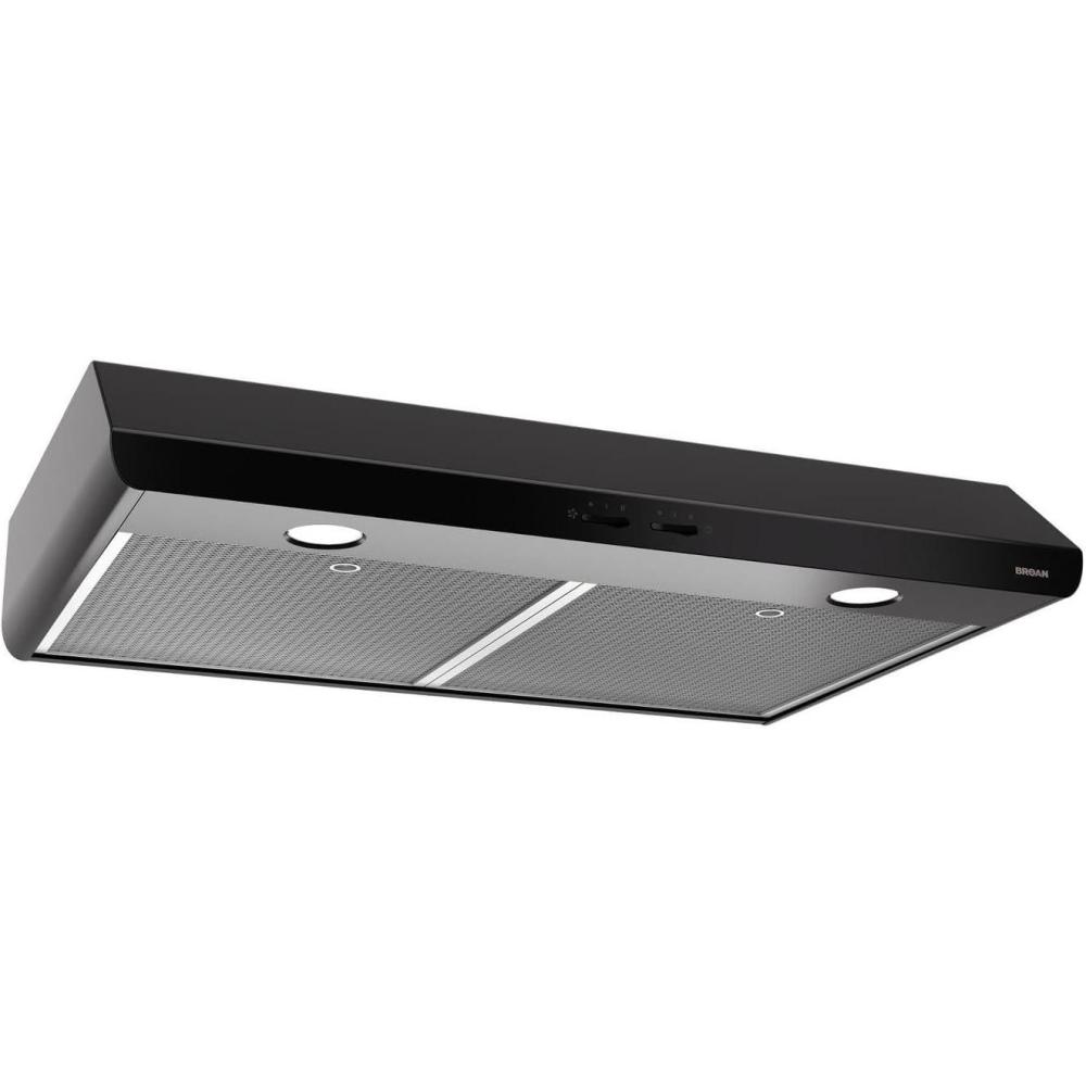 image:imageBroanNuTone BKSH130SS Sahale 30inch UnderCabinet Easy Install 4Way Convertible Range Hood with 2Speed Exhaust Fan and Light 300 Max Blower CFM Stainless SteelBlack