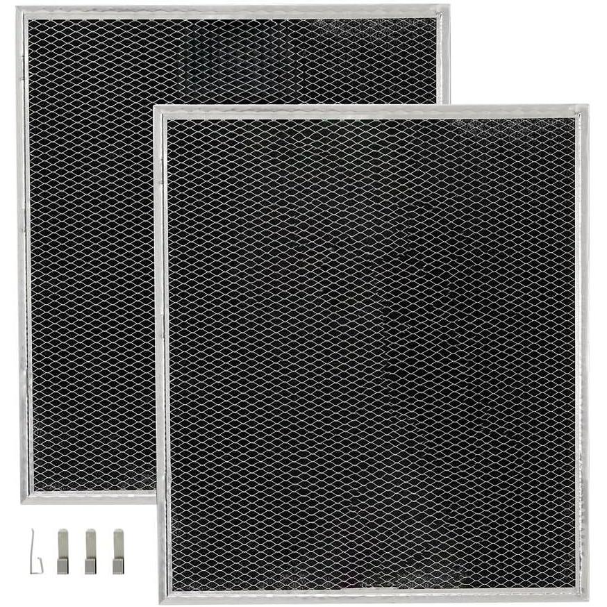 image:imageBroanNuTone HPF30 Replacement Charcoal Filter XC for Dual Filter Ductless Range Hoods Carbon Air Filter 2 Count129 x 146 x 05
