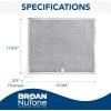 Broan BPS1FA30 Replacement Filters for QS1 and WS1 30” Range Hoods, Aluminum, 11.8″ x 14.3″ x 0.37″ (L x W x H), 2-Pack(11.8″ x 14.3″ x 0.4″)