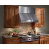 Broan-NuTone 30-inch Wall-Mount Convertible Internal Blower Range Hood with 4-Speed Exhaust Fan and Light, 650 Max Blower CFM, Stainless Steel