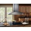 Broan-NuTone 36-inch Island Convertible Chimney-Style Range Hood with 3-Speed Exhaust Fan and Light, MAX 550 CFM, Stainless Steel
