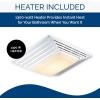Broan-NuTone 765H80LB Bathroom Exhaust Heater and Light, 80 CFM, 2.0 Sones Bath Fan, White
