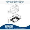 Broan-NuTone 765H80LB Bathroom Exhaust Heater and Light, 80 CFM, 2.0 Sones Bath Fan, White