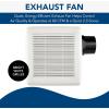 Broan-NuTone A110 Ventilation Fan with Roomside Installation, 110 CFM, 3.0 Sones,White(80 CFM)