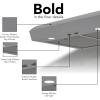 Broan-NuTone BCDJ130WH Glacier 30-inch Under-Cabinet 4-Way Convertible Range Hood with 3-Speed Exhaust Fan and Light, White(Stainless Steel)