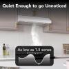 Broan-NuTone BCDJ130WH Glacier 30-inch Under-Cabinet 4-Way Convertible Range Hood with 3-Speed Exhaust Fan and Light, White(White)