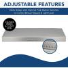 Broan-NuTone BCSQ130SS Three-Speed Glacier Under-Cabinet Range Hood with LED Lights ADA Capable & BLACK+DECKER EM720CB7 Digital Microwave Oven with Turntable Push-Button Door(Hood + Oven)